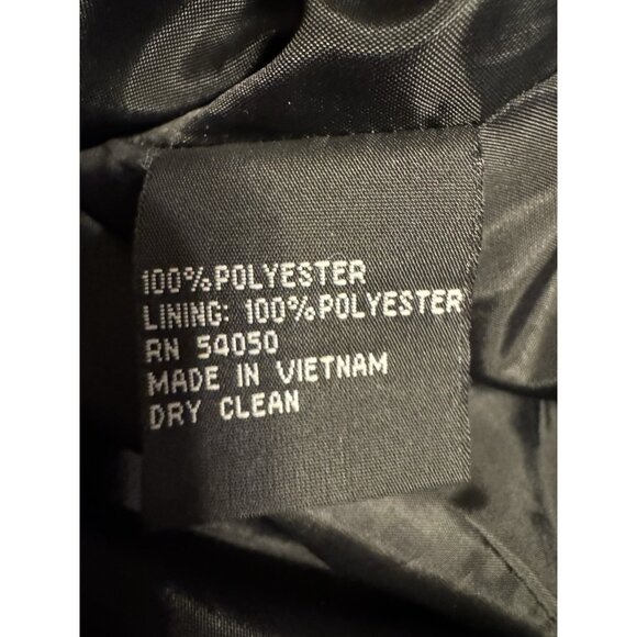 Kasper Suit Jacket Blazer 16P 16 Petite Black Classic 1 Button Polyester - Picture 6 of 8